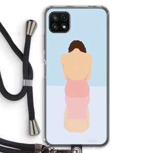 Mirror: Samsung Galaxy A22 5G Transparant Hoesje met koord