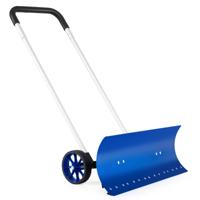 95 cm Aluminium Sneeuwschuiver Sneeuwschuiver met Omkeerbaar en in Twee Richtingen Schuin Blad Sneeuwruimer voor Opritten