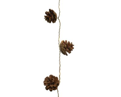 Micro LED strengverlichting den.appel 390 cm 40L zilver/warm wit - Lumineo
