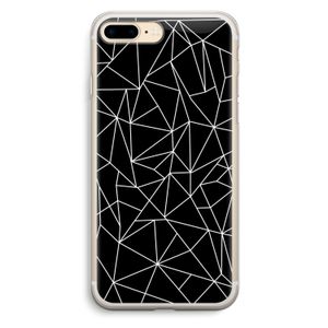 Geometrische lijnen wit: iPhone 7 Plus Transparant Hoesje