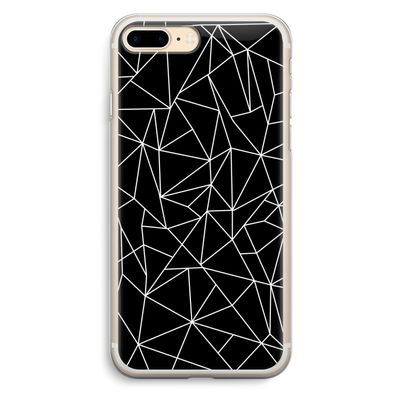 Geometrische lijnen wit: iPhone 7 Plus Transparant Hoesje