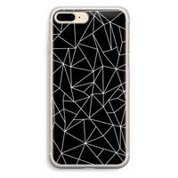 Geometrische lijnen wit: iPhone 7 Plus Transparant Hoesje
