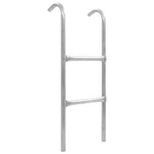 VidaXL Trampolineladder met 2 sporten 72 cm staal zilverkleurig (geschikt voor 65 cm hoogte)
