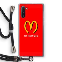 I'm lovin' you: Samsung Galaxy Note 10 Transparant Hoesje met koord