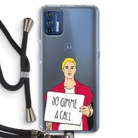 Gimme a call: Motorola Moto G9 Plus Transparant Hoesje met koord
