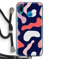 Memphis Shapes Pink: Huawei P20 Lite Transparant Hoesje met koord