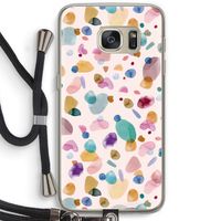 Terrazzo Memphis Pink: Samsung Galaxy S7 Transparant Hoesje met koord