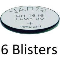 6 Stuks (6 Blisters a 1 st) Varta CR1616 Wegwerpbatterij Lithium - thumbnail