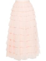 TWINSET tiered tulle midi skirt - Rose