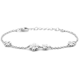 Armband Bloemen zilver 13-16 cm