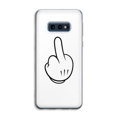 Middle finger white: Samsung Galaxy S10e Transparant Hoesje