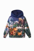 Sweatshirt met digitale dierenprint - BLUE - XL