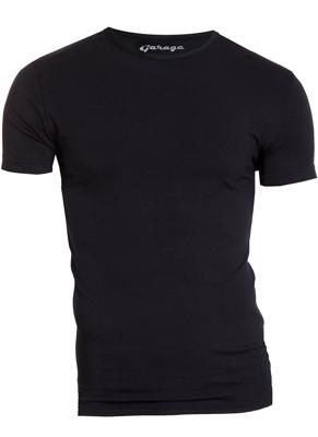 Garage Bodyfit T-shirt R-neck Basic T-shirts Black