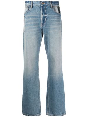 Gauchère jean droit à découpe - Bleu