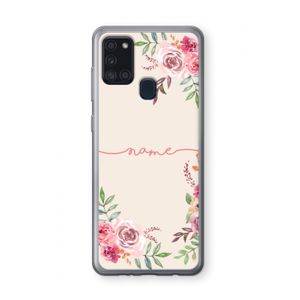 Rozen: Samsung Galaxy A21s Transparant Hoesje