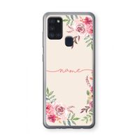 Rozen: Samsung Galaxy A21s Transparant Hoesje