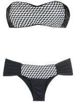 Amir Slama bikini à motif géométrique - Noir - thumbnail