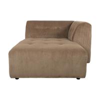 HKliving Vint bank right divan Corduroy Rib Brown