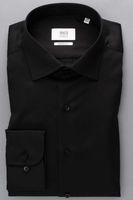 ETERNA 1863 Modern Fit Overhemd zwart, Effen - thumbnail