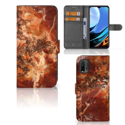 Xiaomi Redmi 9T | Poco M3 | Bookcase | Marmer Bruin