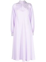 Saiid Kobeisy robe mi-longue à col montant - Violet