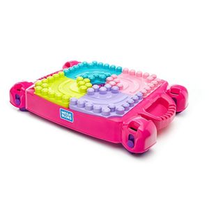 Mega Bloks bouw- en leertafel - roze - 30-delig