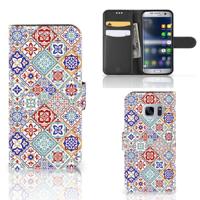 Samsung Galaxy S7 | Bookcase | Tiles Color