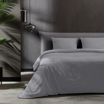 Flanel Dekbedovertrek + Hoeslaken - Lichtgrijs - Dekbed-Discounter.nl