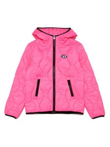 Diesel Kids veste matelassée à logo appliqué - Rose