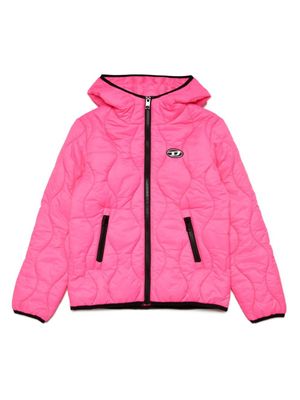 Diesel Kids veste matelassée à logo appliqué - Rose
