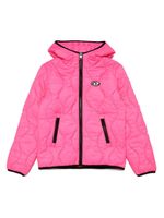 Diesel Kids veste matelassée à logo appliqué - Rose