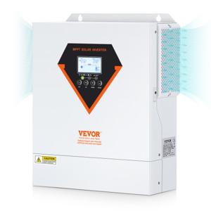 VEVOR 2-in-1 hybride zonne-omvormer 3500 W zonne-omvormer 7000 VA zuivere sinusgolf MPPT LCD-scherm 3 oplaadmodi (opladen op zonne-energie, opladen via elektriciteitsnet, hybride opladen) en 4 uitgangsmodi (UTL, SOL, SBU, SUB)