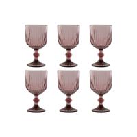 Set van bekers Home ESPRIT Roze Kristal 380 ml (6 Stuks)