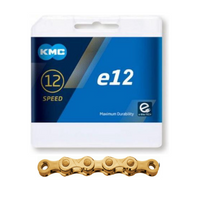 KMC ketting e12 ti-ni goud, 1/2x11/128, 130 schakels, 5.2mm pin, 12-speed
