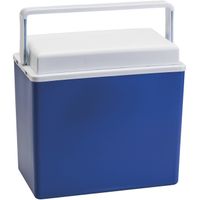 Blauwe kleine koelbox met draagbeugel 10 liter   -