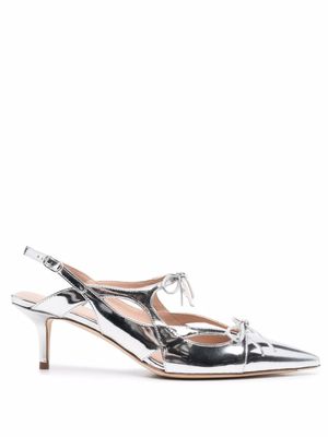 Scarosso x Paula Cademartori escarpins Cinderella en cuir - Argent