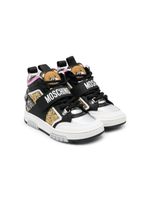 Moschino Kids baskets montantes à logo Teddy Bear - Noir - thumbnail