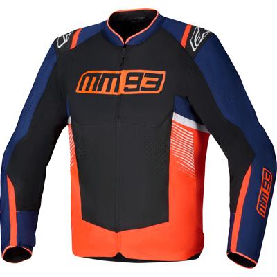 ALPINESTARS T-SPS Air V2 Jacket, Doorwaai motorjas heren, MM93 Marineblauw-Zwart-Rood Fluo-Wit