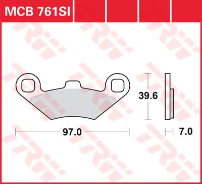 TRW Remblokken, en remschoenen voor de moto, MCB761SI Sinter offroad