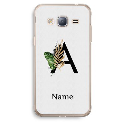Charcoal Flora: Samsung Galaxy J3 (2016) Transparant Hoesje