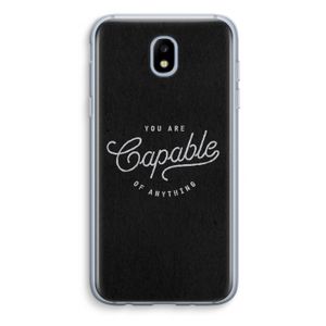 Capable: Samsung Galaxy J5 (2017) Transparant Hoesje