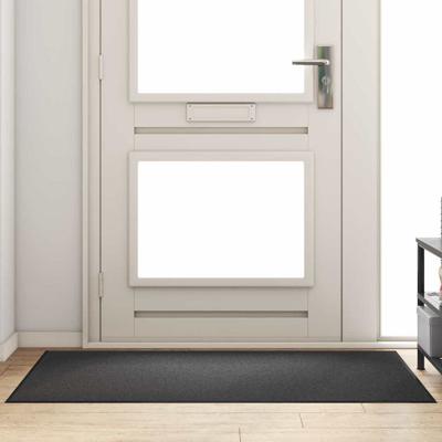 Deurmat Antraciet en Zwart 90 x 150 cm Polypropyleen en vinyl