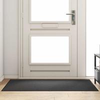 Deurmat Antraciet en Zwart 90 x 150 cm Polypropyleen en vinyl
