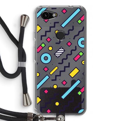8-bit N°8: Pixel 3a Transparant Hoesje met koord