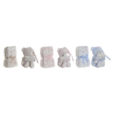 Geschenkset voor baby's Home ESPRIT Blauw Beige Roze Polyester (3 Stuks)
