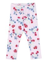 Monnalisa legging à fleurs - Rose