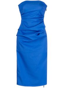 Maticevski robe-bustier à fronces - Bleu