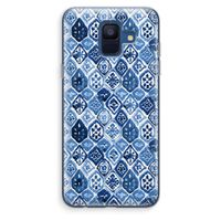 Blauw motief: Samsung Galaxy A6 (2018) Transparant Hoesje