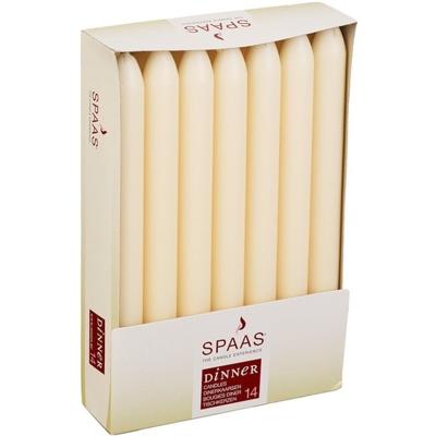 Dinerkaarsen ivoorwit - 42x stuks - 22 cm - 8 branduren - lange kaarsen