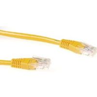 ACT Gele 5 meter U/UTP CAT6A patchkabels met RJ45 connectoren
